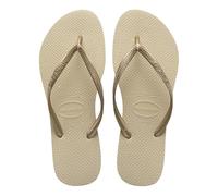 Havaianas Brasil Womens Gold Rubber Flip Flops UK 3-4