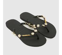 Havaianas Slim Stylish Flip Sandals in Black UK 5 (EU 39)