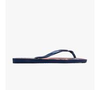 Havaianas Slim Tropical Flip Flops - Navy / Navy