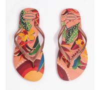 Women's Havaianas SLIM TROPICAL Womens Sandals Peach - Orange - Size: 8