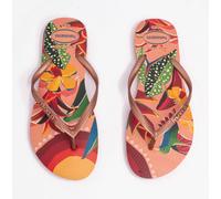 Women's Havaianas SLIM TROPICAL Womens Sandals Peach - Orange - Size: 8