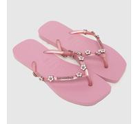 Havaianas Square Slim Stylish Flip Sandals in Pink UK 6/7 (EU 41)
