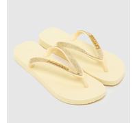 Havaianas Top Glow Flip Sandals in Pale Yellow UK 3/4 (EU 37)