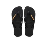 HAVAIANAS Top Logo Metallic Flip Flops Black