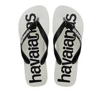 Havaianas Top Logomania 2 Unisex Adults FlipFlop White/Black/White 8.5/9 UK