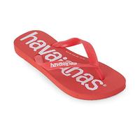 Havaianas Top Logomania Unisex Adults Flip Flop, Ruby Red, 1/2 UK