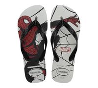 Havaianas Top Marvel Logomania Unisex Adults FlipFlop White/Black 5.5/6 UK