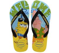 Havaianas Top Spongebob Unisex Adults FlipFlop White/Black 3.5/4 UK