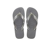 Havaianas Top Tiras (Mini Me) Girls FlipFlop Steel Grey 2/2.5 UK