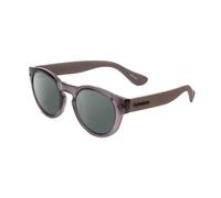Havaianas TRANCOSO/M Round Sunglasses in Slate Grey/Blue Multi-Layer Mirror 49mm