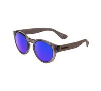 Havaianas TRANCOSO/M Round Sunglasses in Slate Grey/Blue Multi-Layer Mirror 49mm