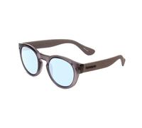Havaianas TRANCOSO/M Round Sunglasses in Slate Grey/Blue Multi-Layer Mirror 49mm