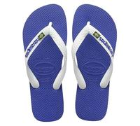 Havaianas Unisex Adult's Brasil Logo Flip-Flops, Navy Blue, 6/7 UK