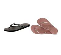 Havaianas Unisex Adult's Flip Flops, Black (37/38 BR 39/40 EU) Slim Brasil Logo Women's Flip Flops, Black, 5 UK
