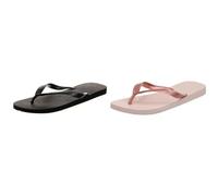 Havaianas Unisex Adult's Flip Flops, Black (8 UK) Women's Top Tiras Flip-Flop, Ballet Rose, 8 UK