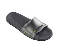 Havaianas Unisex Adult's Slide Brasil Flip-Flops, Silver, New Graphite, 6/7 UK