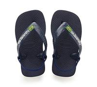 Havaianas Unisex Baby Flip-Flop, Navy Blue Citrus Yellow, 1/2 UK Child