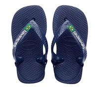 Havaianas Unisex Baby Flip-Flop, Navy Blue Citrus Yellow, 7 UK Child