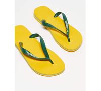 Havaianas unisex Brasil Logo flip flops in yellow and green-Multi - Size 9-10 (UK Shoe)