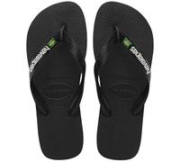 Havaianas Brasil Logo Kids Flip Flops - Black/black UK 10 - 11 (Jnr)