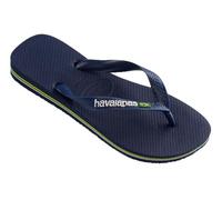Havaianas Unisex Brasil Logo (Mini Me), Navy Blue, 12 UK Child