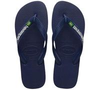 Havaianas Unisex Brasil Logo (Mini Me), Navy Blue, UK child 10/11