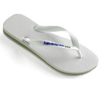 Havaianas White Brasil Logo Junior Sandals UK 10/11 (EU 29)