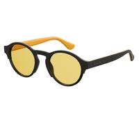 Havaianas Unisex Havaianas CARAIVA 807/HO Sunglasses Plastic Black Yellow Round Normal