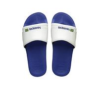 Havaianas Unisex Slide Sandal, Marine Blue White, 5 UK