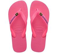 Havaianas Unisex's Brasil Logo Flip-Flop, Crystal Rose, 1/2 UK