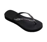 Havaianas Wedges Womens Flip Flops Black 3-4 UK