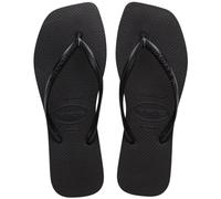 Havaianas Women Slim Square Sandal - Classic Square Toe Sandals, Black, 6