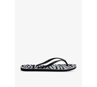 Havaianas Womens Black Slim Zebra-print Rubber Flip-flops 8