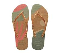Havaianas Women's Flip-Flop, Sand Grey Golden, 1/2 UK