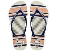 Havaianas Women's Flip-Flop, White Navy Blue, 1/2 UK
