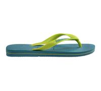 Havaianas Womens Hav. Brasil Logo Ruby Red Red Flip Flops in Amznte Blue - Size 3-4 (UK Shoe)