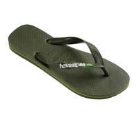 Havaianas Womens Hav. Brasil Logo Ruby Red Red Flip Flops in .Green - Size 6-7 (UK Shoe)