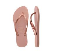 Havaianas - Women's Slim Logo Metallic - Sandals size 37/38, pink/ golden blush
