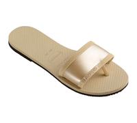 Havaianas Womens Hav. You Angra Crocus Rose 35 36 Flip Flops in Sand Grey - Gold - Size UK 5