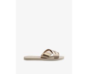 Havaianas Womens Havaianas Aqua Cross-Strap Rubber Flip Flops Beige 8