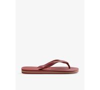 Havaianas Womens Havaianas Brasil Logo-Embossed Rubber Flip-Flops Pau Brasil 9/10