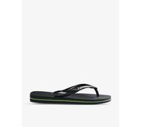 Havaianas Womens Havaianas Brasil Logo-Print Rubber Flip-Flops Black/Black 1/2