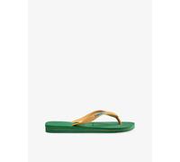 Havaianas Womens Havaianas Brasil Rubber Flip-Flops Green/Yellow 11/12