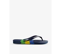Havaianas Womens Havaianas Brazil Tech Rubber Flip-Flops Navy Blue 8
