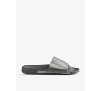 Havaianas Womens Havaianas Classic Metallic Rubber Sliders Steel Grey 5