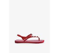 Havaianas Womens Havaianas Flash Fusion Studded Rubber Flip-Flops Red/Pink 8