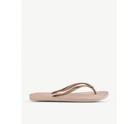 Havaianas Womens Havaianas Logo-Embossed Rubber Flip-Flops Slim Ballet Rose 8