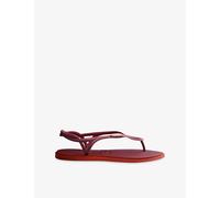 Havaianas Womens Havaianas Luna Point Rubber Flip Flops Amaranth/Orange 3/4
