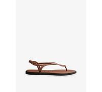 Havaianas Womens Havaianas Luna Point Rubber Flip Flops Rust/Black 8