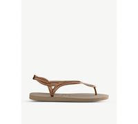 Havaianas Womens Havaianas Luna Rubber Sandals Luna Rose Gold/Rose 1/2